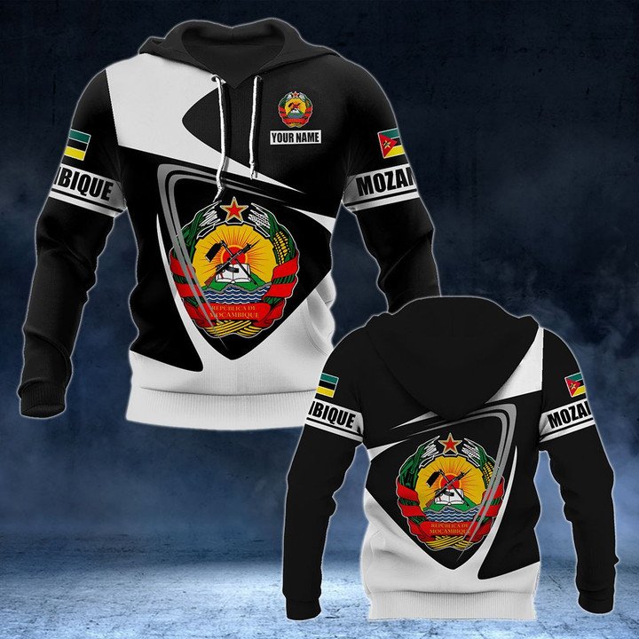AIO Pride - Customize Mozambique Coat Of Arms - Flag V2 Unisex Adult Hoodies