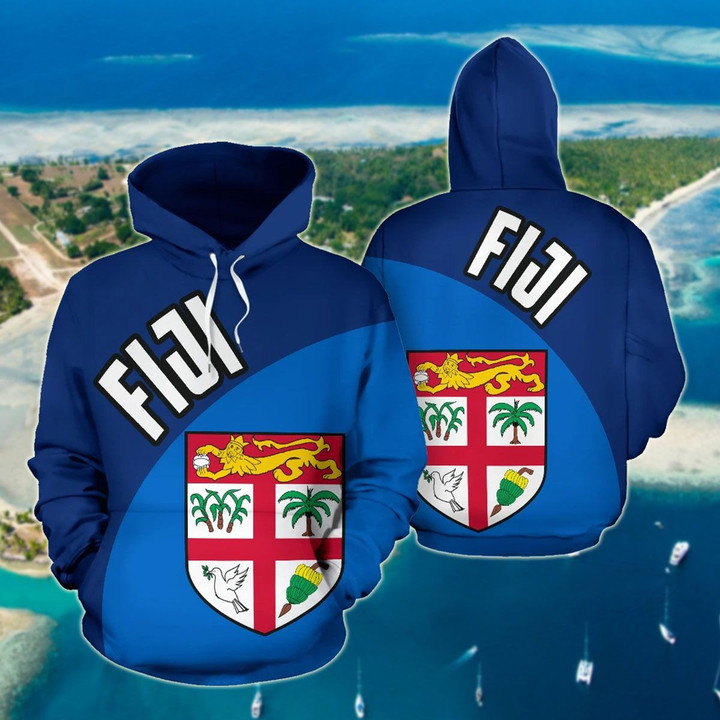 AIO Pride - Fiji Wave Flag Color Unisex Adult Hoodies