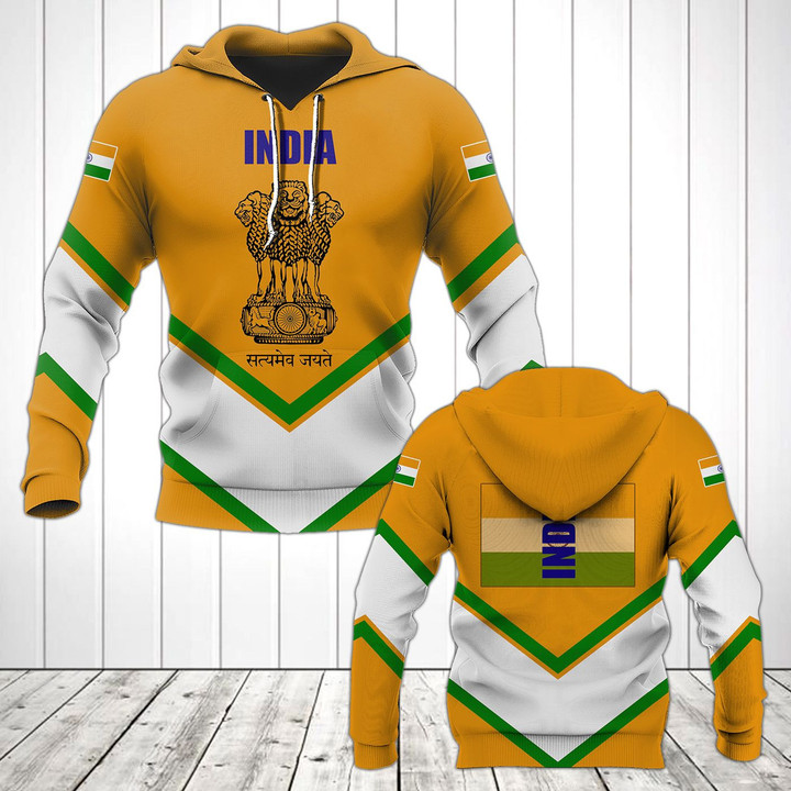 AIO Pride - India Coat Of Arms Lucian Style Unisex Adult Hoodies