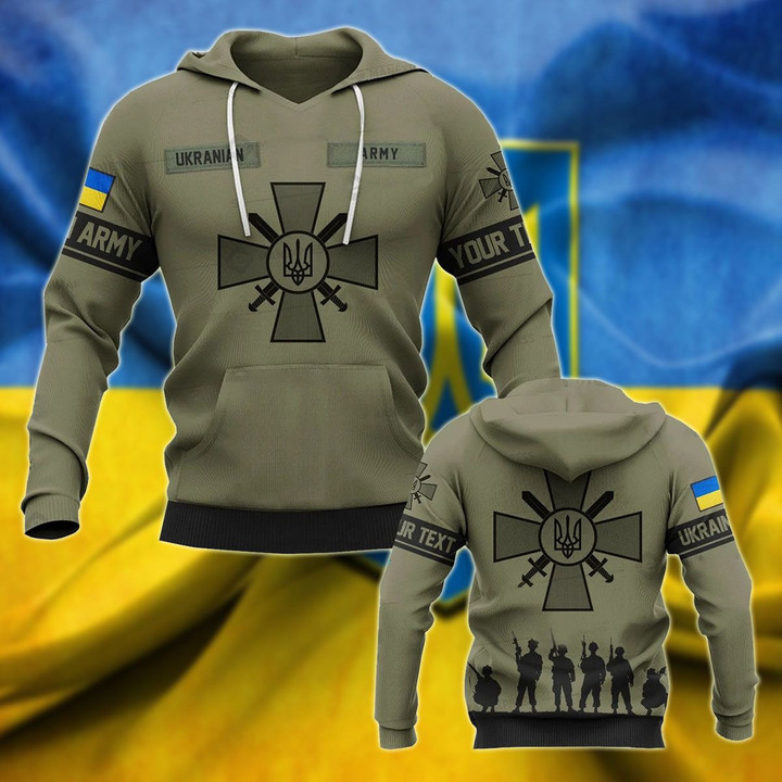 AIO Pride - Customize Ukraine Army Veteran Unisex Adult Hoodies