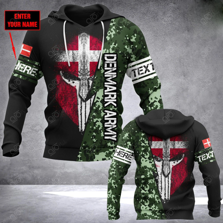 AIO Pride - Customize Denmark Army Mask Style Unisex Adult Hoodies