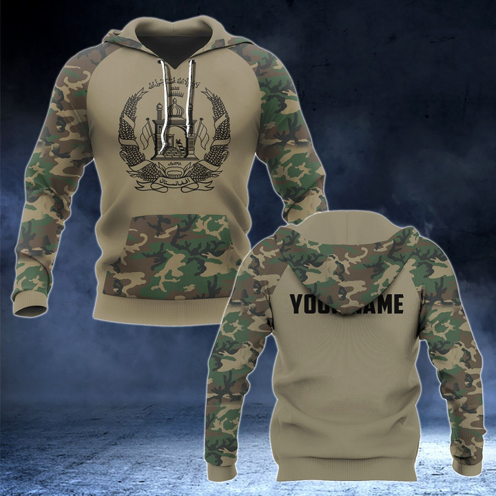 AIO Pride - Customize Afghanistan Coat Of Arms And Camo Style Unisex Adult Hoodies