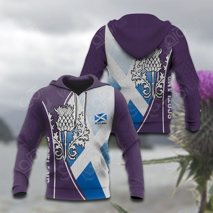 AIO Pride - Scotland Thistle Mix Flag Unisex Adult Hoodies
