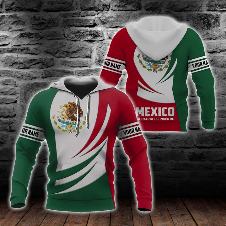 AIO Pride - Customize Mexico Flag 3D New Form Unisex Adult Hoodies