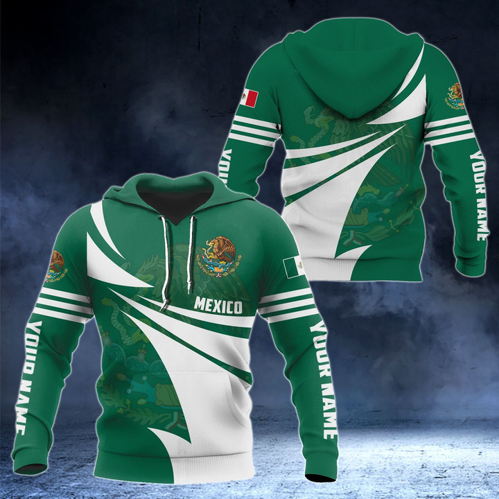 AIO Pride - Customize Mexico Flag Color Style 3D Print Unisex Adult Hoodies