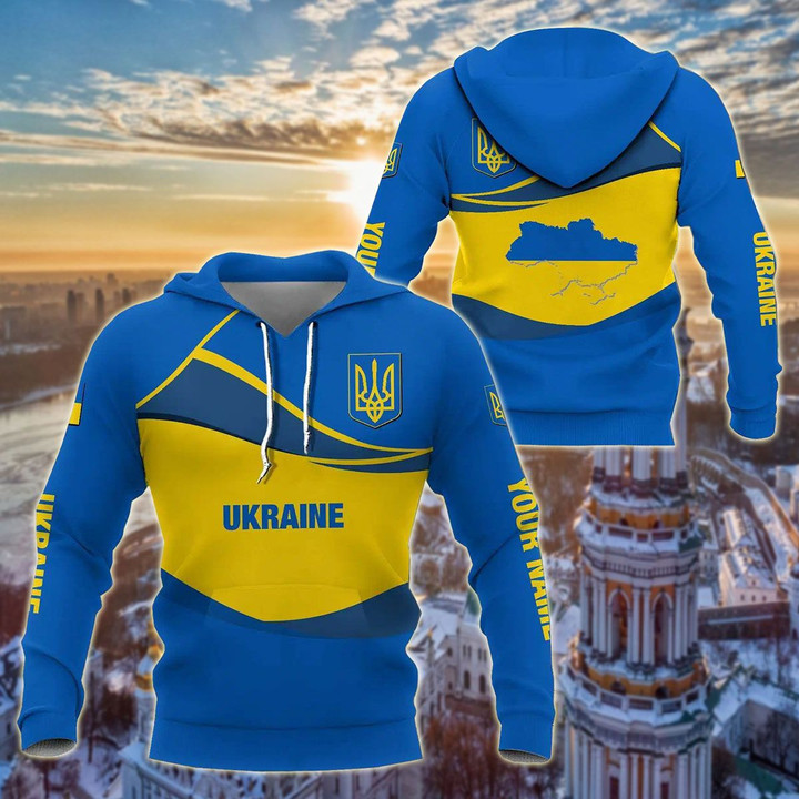 AIO Pride - Customize Ukraine Wave Style Unisex Adult Hoodies