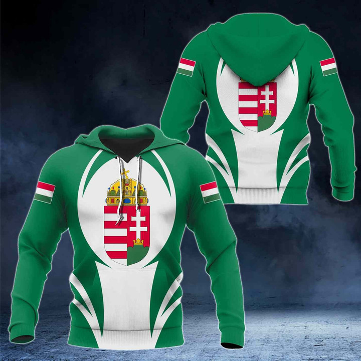AIO Pride - Hungary Coat Of Arms 3D Form Unisex Adult Hoodies