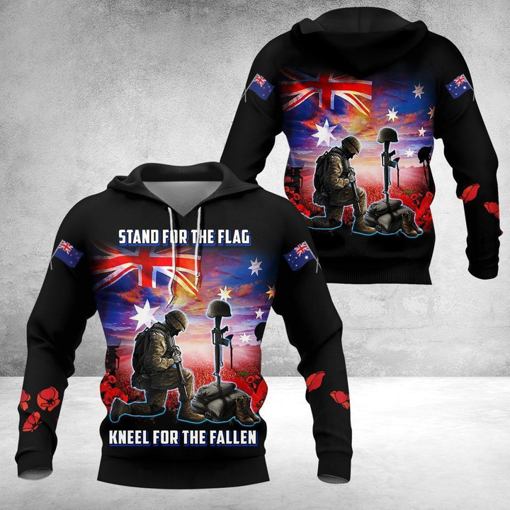 AIO Pride - Stand For The Flag Kneel For The Fallen Unisex Adult Hoodies