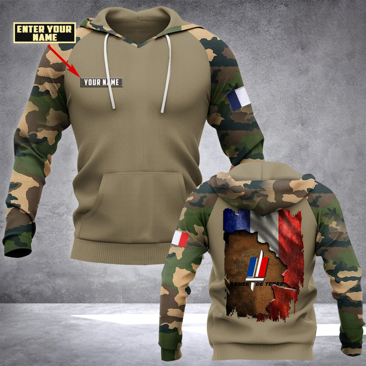 AIO Pride - Customize French Army Logo & Flag Unisex Adult Hoodies