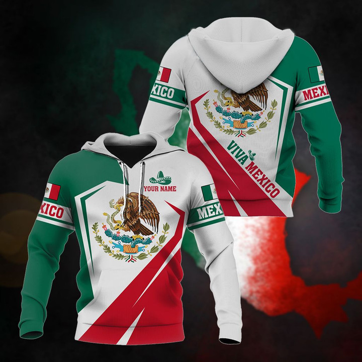 AIO Pride - Custom Name Viva Mexico Unisex Adult Shirts