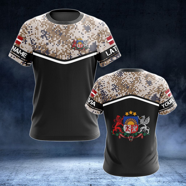 AIO Pride - Custom Name Latvia Unisex Adult Shirts