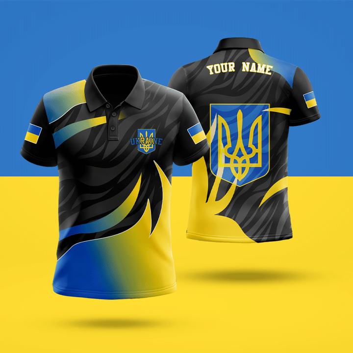 AIO Pride - Customize Fire Storm And Coat Of Arm Ukraine Unisex Adult Shirts
