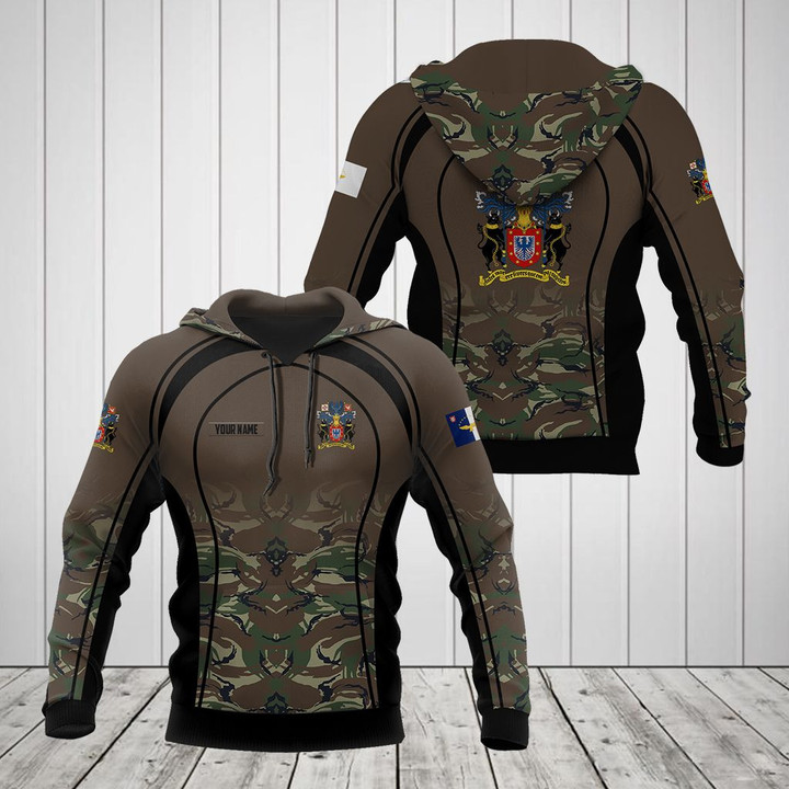 AIO Pride - Custom Name Azores Coat Of Arms Camo Unisex Adult Shirts