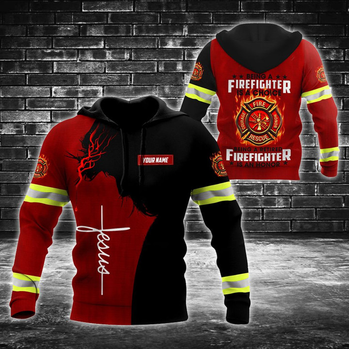 AIO Pride - Custom Name Being A Firefighter Unisex Adult Hoodies