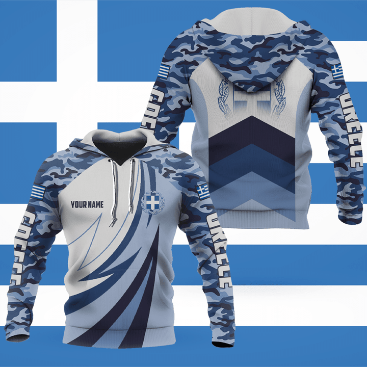AIO Pride - Customize Sport Camouflage And Coat Of Arm Greece Unisex Adult Shirts
