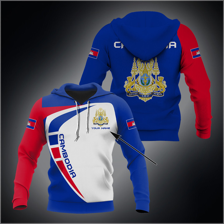 AIO Pride - Custom Name Cambodia Flag Sport Style Unisex Adult Shirts