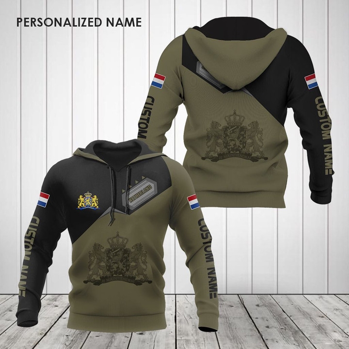 AIO Pride - Custom Name Coat Of Arms Netherlands Unisex Adult Shirts