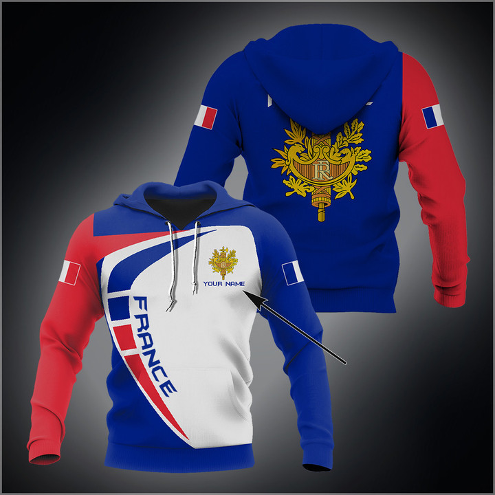 AIO Pride - Custom Name France Flag Sport Style Unisex Adult Shirts