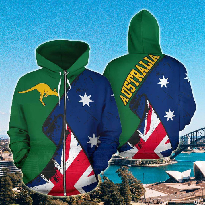 AIO Pride - Australia Special Grunge Flag Unisex Adult Hoodies