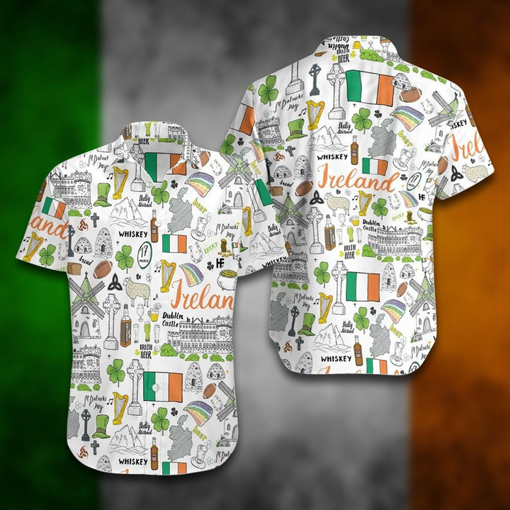 AIO Pride - Ireland Doodle Hawaiian Shirt