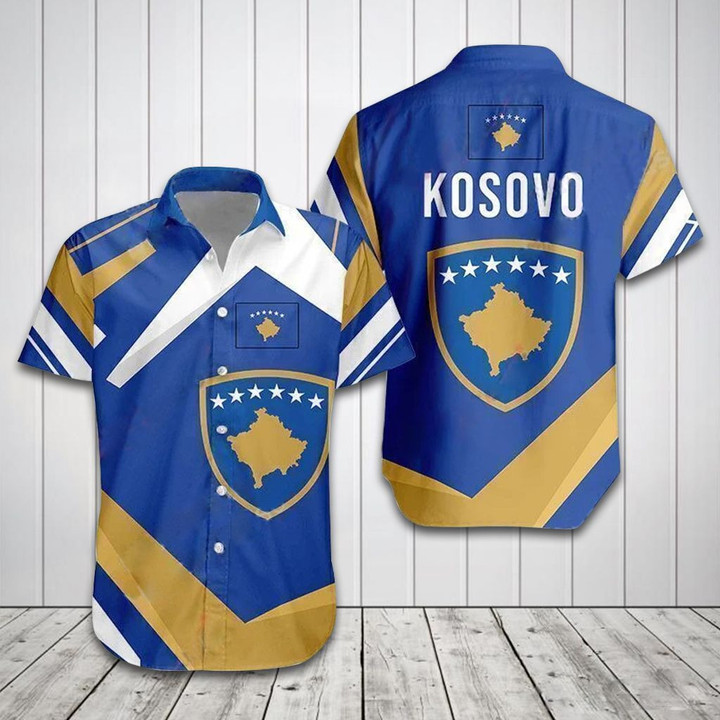 AIO Pride - Kosovo Coat Of Arms Design Hawaiian Shirt