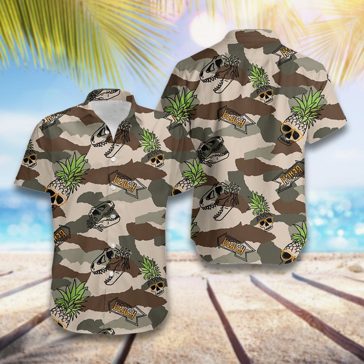 AIO Pride - Skull Pineapple Camo Hawaiian Shirt