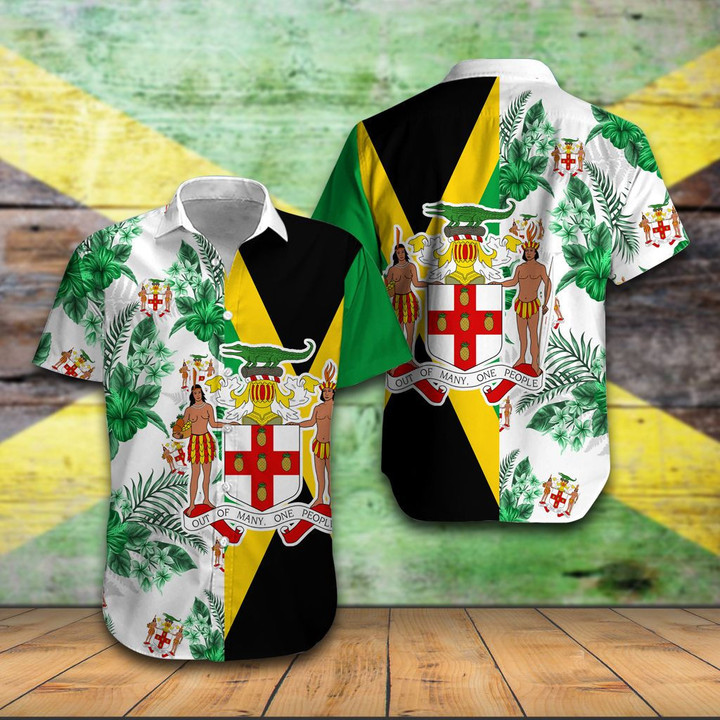 AIO Pride - Jamaica Coat Of Arms Hawaii Pattern Hawaiian Shirt