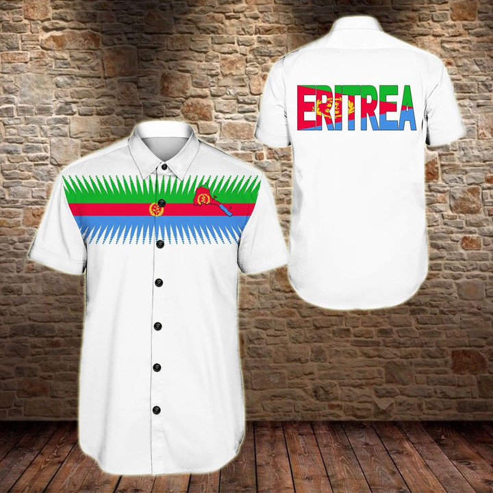AIO Pride - Eritrea United Flag - White Hawaiian Shirt