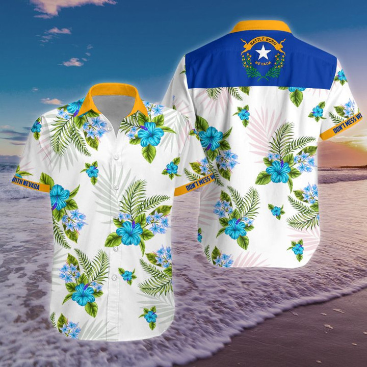 AIO Pride - Nevada Hawaii Pattern Hawaiian Shirt