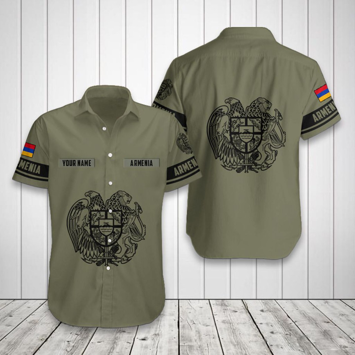 AIO Pride - Custom Name Coat Of Arms Armenia Hawaiian Shirt