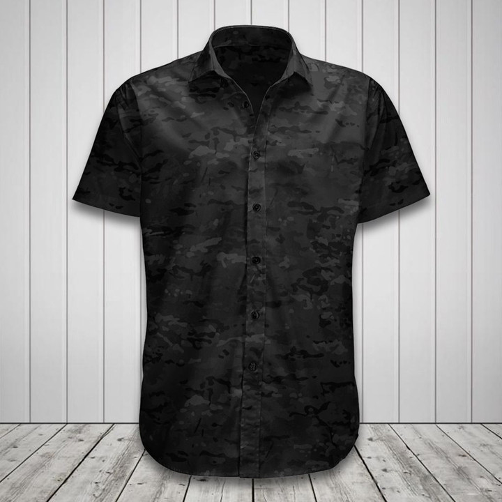 AIO Pride - Black Camo Hawaiian Shirt