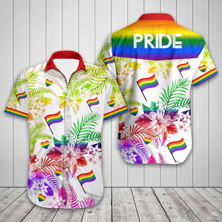 AIO Pride - LGBT Pride Flag Hawaii Patterns Hawaiian Shirt