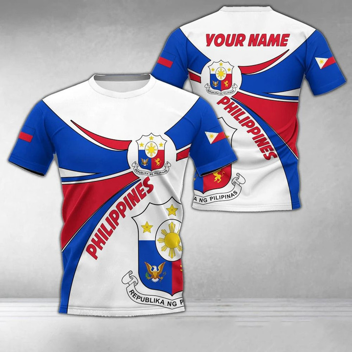 AIO Pride - Customize Philippines Round Coat Of Arms Unisex Adult T-shirt