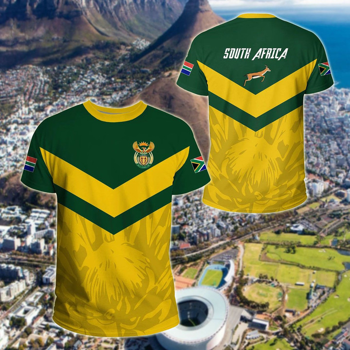 AIO Pride - South African Rising King Protea Yellow Unisex Adult T-shirt