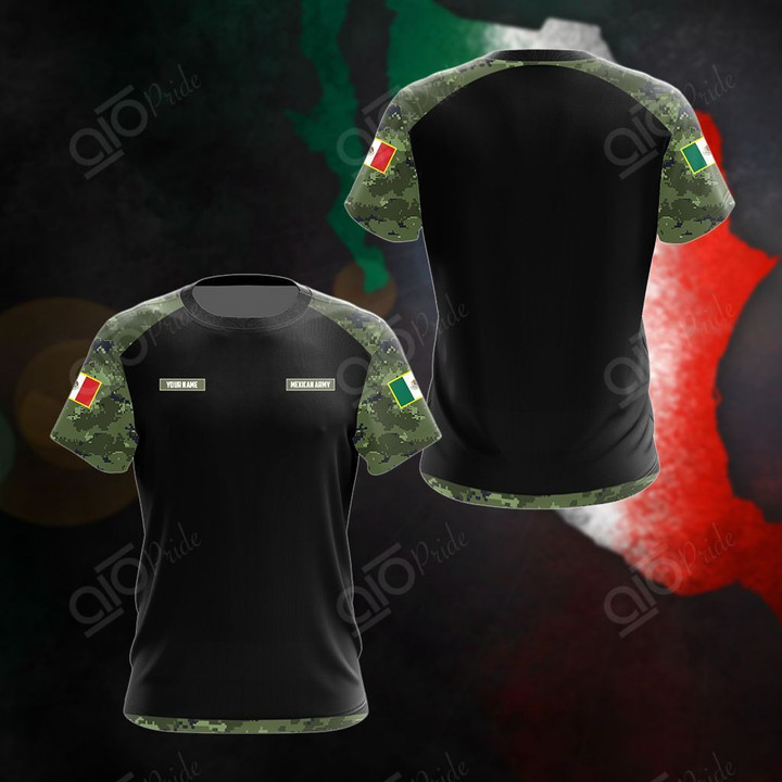 AIO Pride - Customize Mexican Army Camo Unisex Adult T-shirt