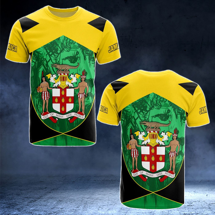 AIO Pride - Jamaica Coat Of Arms And Lion Unisex Adult T-shirt