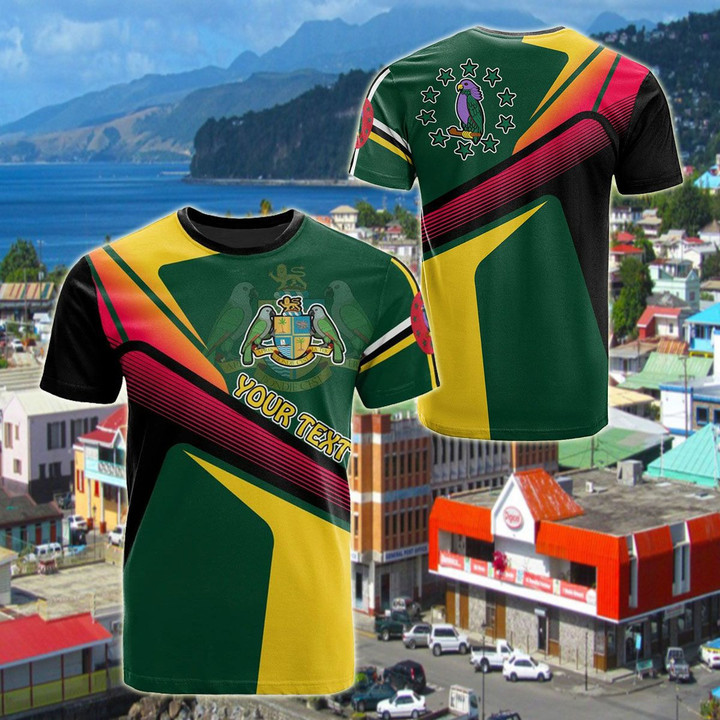 AIO Pride - Customize Dominica Flag Independence Day Unisex Adult T-shirt