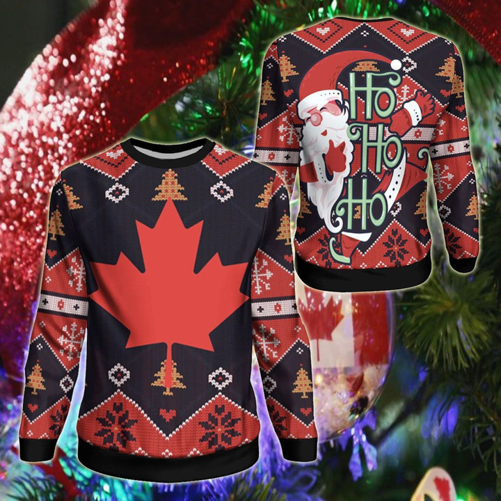 AIO Pride - Canada Christmas - Santa Claus Ho Ho Ho Sweatshirt
