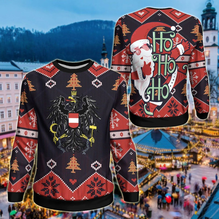 AIO Pride - Austria Christmas - Santa Claus Ho Ho Ho Sweatshirt