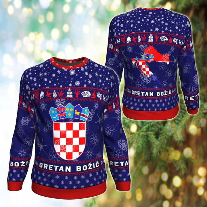 AIO Pride - Coat Of Arms Croatia Christmas Sweatshirt