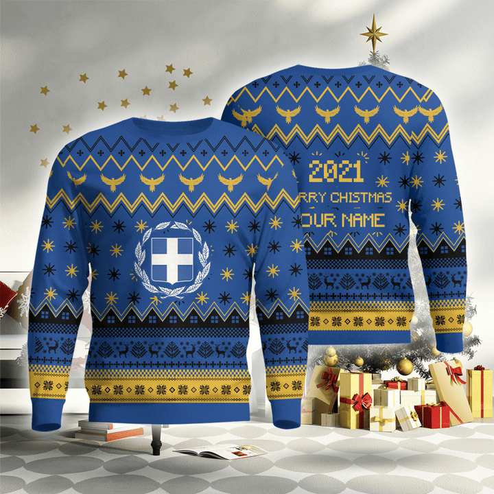 AIO Pride - Customize Greece Merry Christmas Ver 2 Sweatshirt