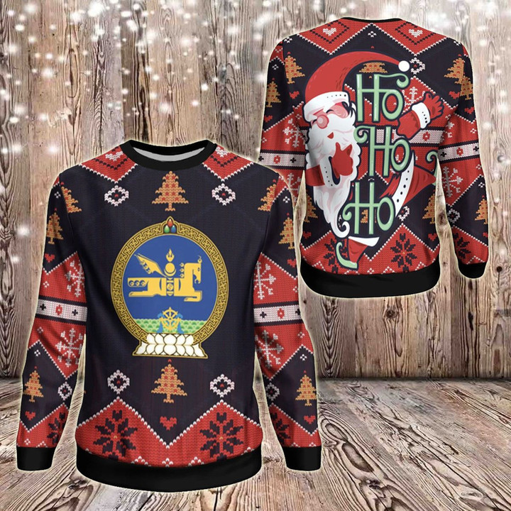 AIO Pride - Mongolia Christmas - Santa Claus Ho Ho Ho Sweatshirt