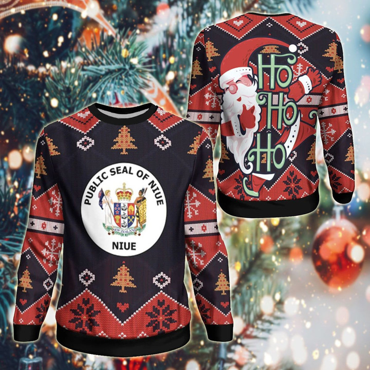 AIO Pride - Niue Christmas - Santa Claus Ho Ho Ho Sweatshirt