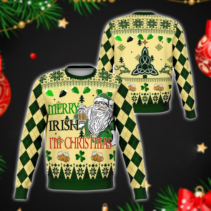 AIO Pride - Merry Irish I'm Christmas Sweatshirt