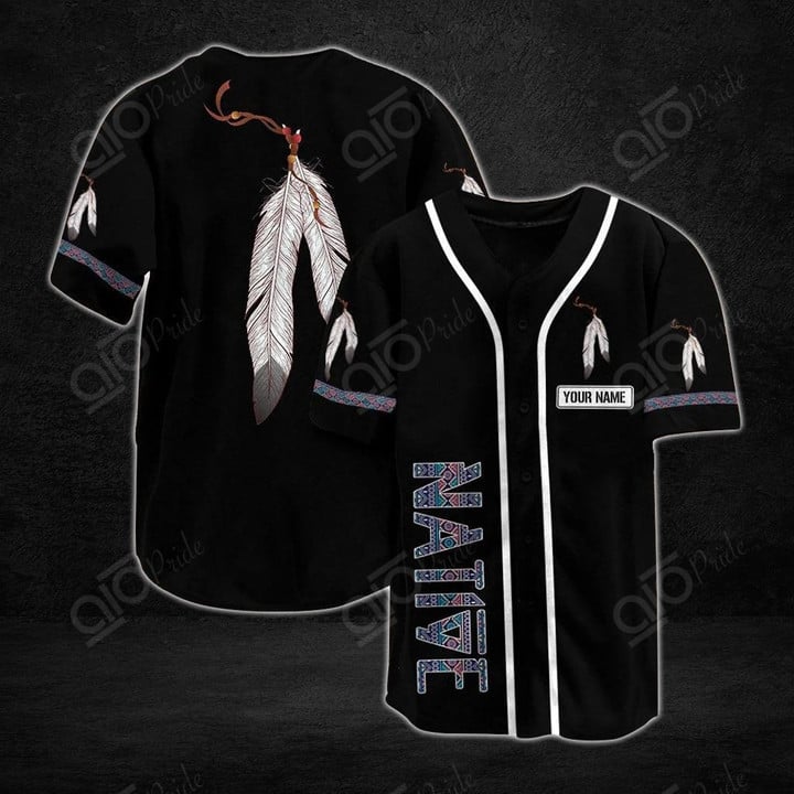AIO Pride - Custom Name Native Pattern Baseball Jersey Shirt