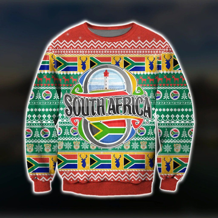 AIO Pride - South Africa Ugly Christmas Style Sweatshirt