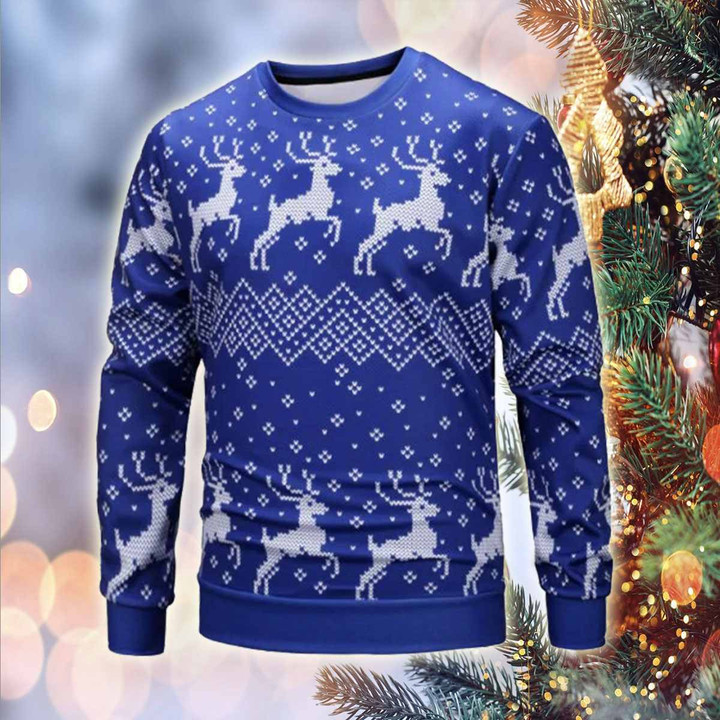 AIO Pride - Pattern Christmas Deer Elastic Sweatshirt