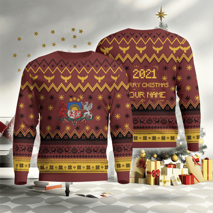 AIO Pride - Customize Latvia Merry Christmas Ver 2 Sweatshirt