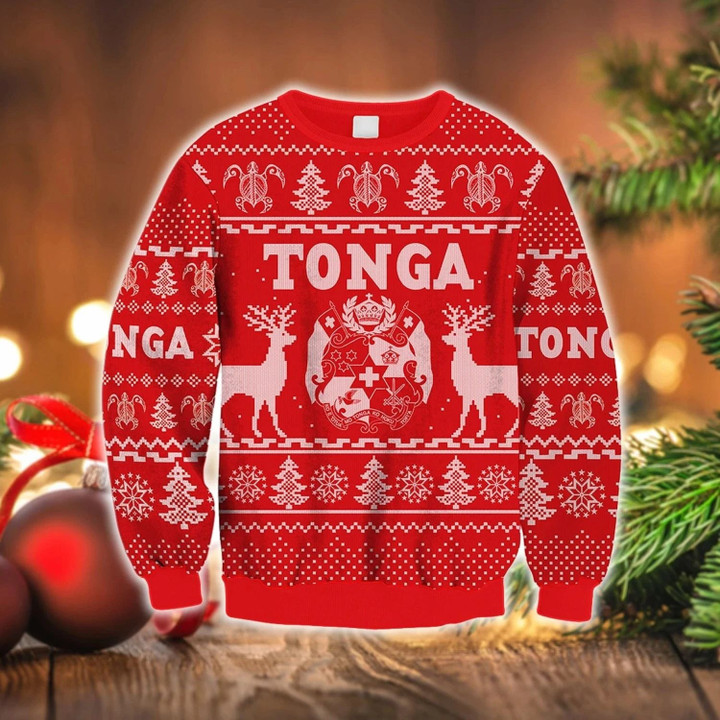 AIO Pride - Tonga Polynesian Christmas - Ugly Christmas Style Sweatshirt