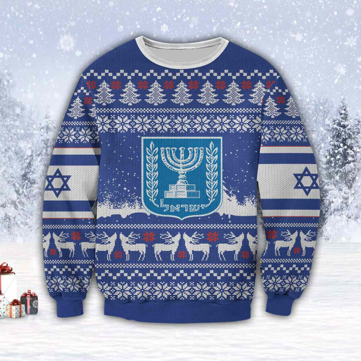AIO Pride - Israel Ugly Christmas Sweatshirt